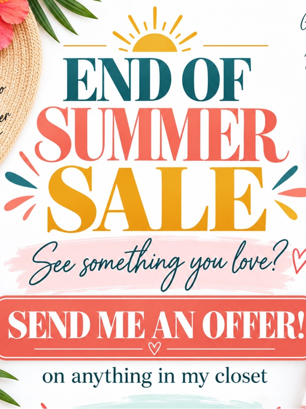☀️ END OF SUMMER SALE ☀️